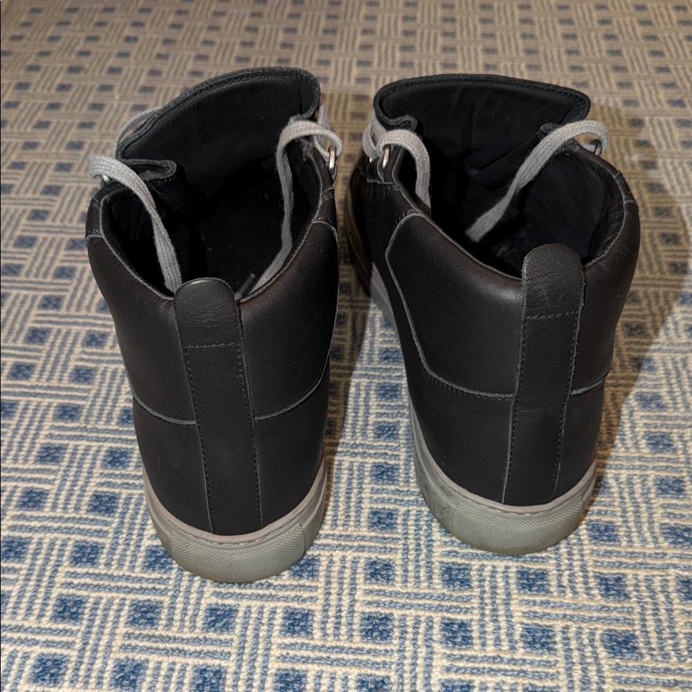 Balenciaga Arena High-Top Sneakers - Black Lambskin Leather - EU 45 - Picture 4 of 9